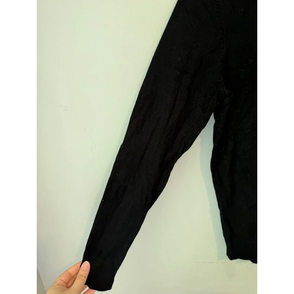 Calvin Klein Womens Black Turtleneck Rayon Blend Knit Sweater M9VS8092 Small